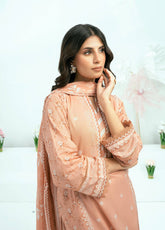 Minha By Amal Luxury Printed Lawn 3 Piece Unstitched Suit AM25MLL AM-12